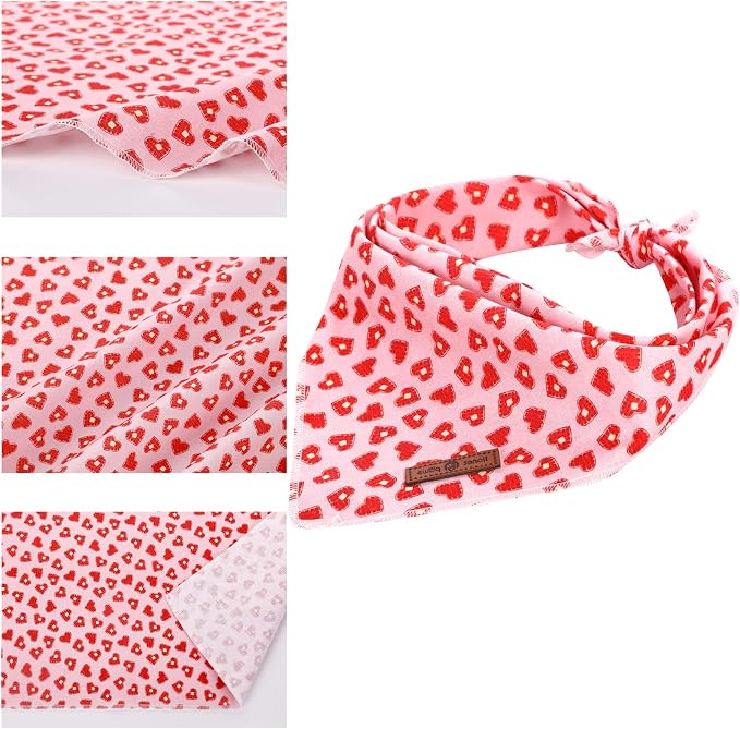 lionet paws Valentines Dog Bandana - Image 2
