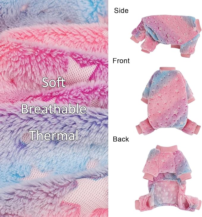 Dog Sweaters Small Girl Warm Fleece Pajamas, Cute Extra Small Dog Clothes - Image 6