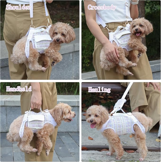 Dog Lift Harness Backpack for Small Dogs Cats, Adjustable Straps Dog Sling - Image 3