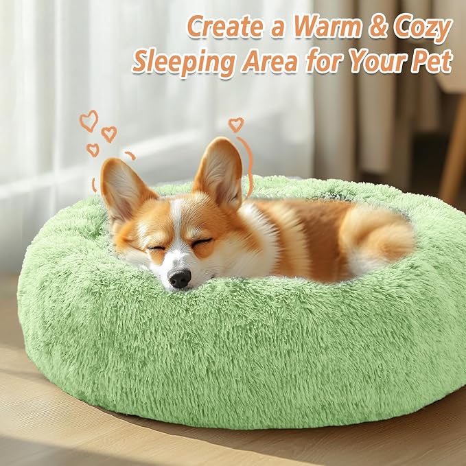 JOLLYVOGUE Calming Dog Bed Medium Size Dog, Anti-Anxiety Donut Medium Pet Bed - Image 5