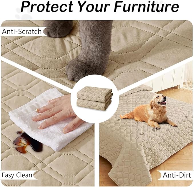 hyha Waterproof Dog Bed Blanket, Soft Pet Blankets, Waterproof Couch Cover - Image 4