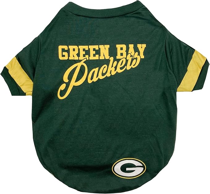 Green Bay Packers Dog & Cat T-Shirt, Large. NFL Team Football Shirt. New Stripe - Image 3