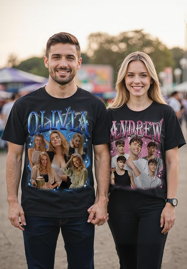Custom Bootleg Rap Shirt with Photo Text, Vintage Custom Picture Shirt - Image 6