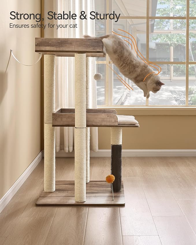 FourFurPets 43.7" Cat Tree, Modern Cat Tree Tower, Cat Tower - Image 4