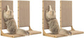 Zakkart 4-Pack Cat Scratching Board, 25.6'' Tall Cardboard L Shape Vertical Cat by Zakkart