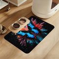 Blue Butterfly on Blooming Pet Feeding Mat– Christmas Stocking Quick Dry by LUTASER