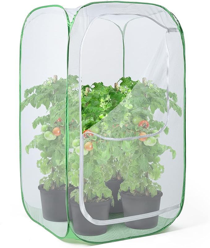 36" Outdoor Mesh Plant Enclosure, Plant Cover by RESTCLOUD