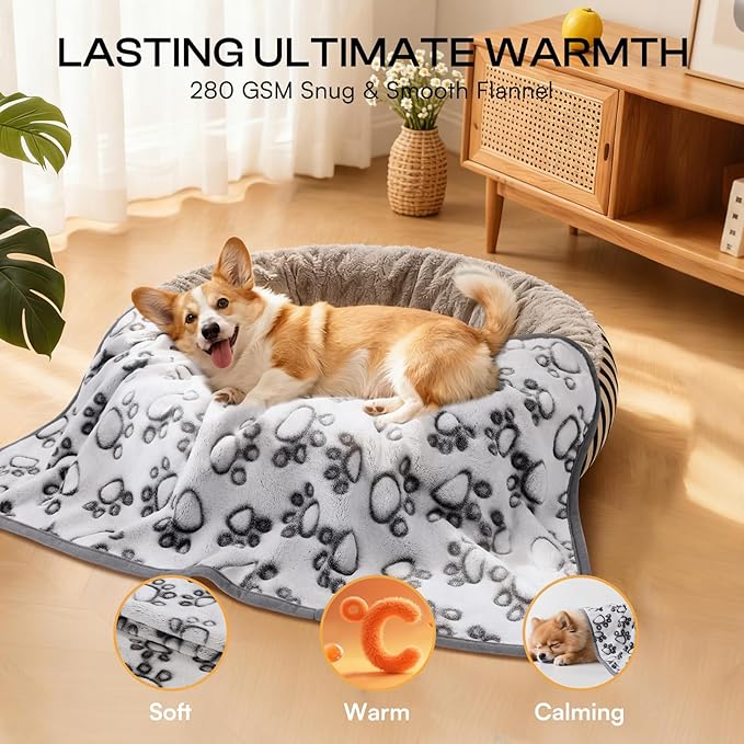 Luciphia 1 Pack 6 Dog Blankets Cat Soft Fluffy Fleece Pet Blanket Warm Cute - Image 4