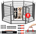 Dog Playpen Outdoor, 8 Panels 40" High Heavy Duty Metal Dog Pen, Pet Fence by VISCOO
