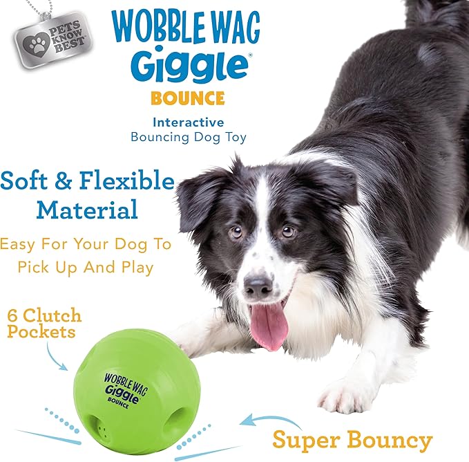Wobble Wag Giggle Bounce Interactive Dog Toy- Sound Making Bouncing Ball - Image 3