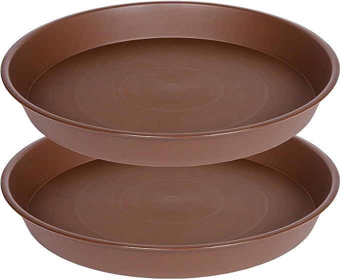 2 Pack of Plant Saucer 19", 2.3" Depth, 18 19 inch Plant Tray Saucer, Plant Dish by Bleuhome