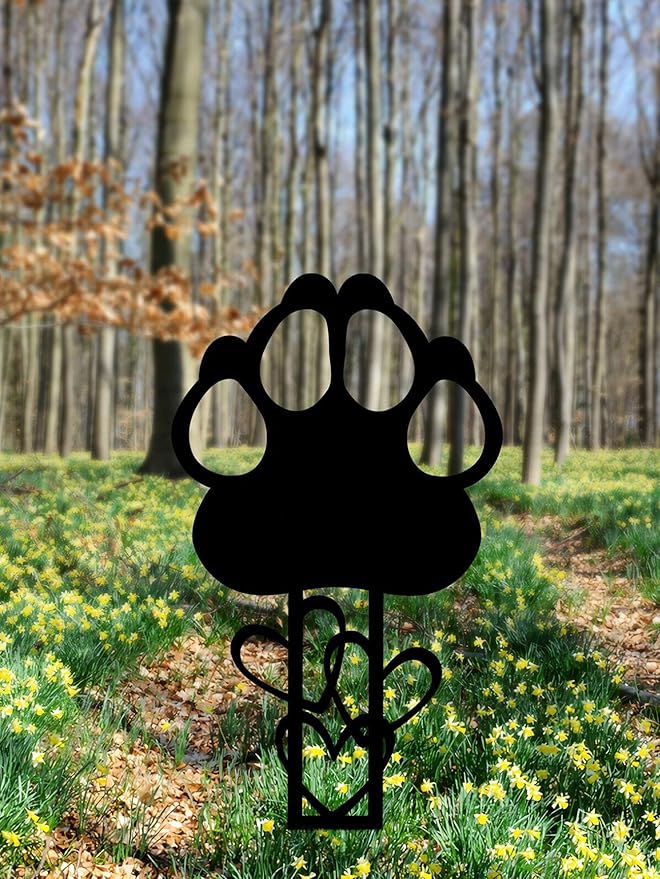 Memorial Garden Stake — Metal Cross Grave Marker Designed - Image 5
