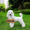 Poodle Statue Outdoor Decorations – Dog Statues Outdoor Standing White Poodle by Unknown