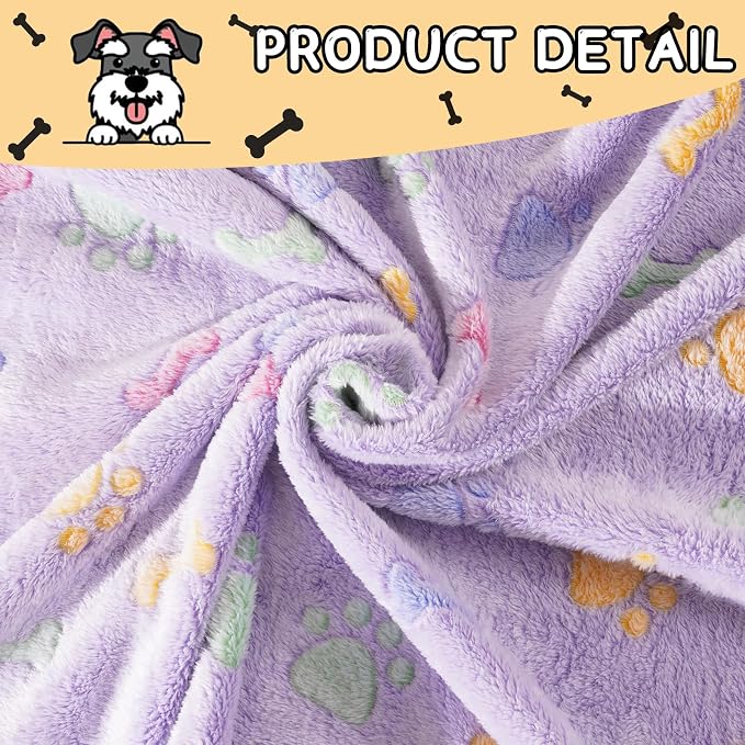 Rezutan 1 Pack 3 Dog Blankets for Small Pet Cat Super Soft Fluffy Premium Throw - Image 8
