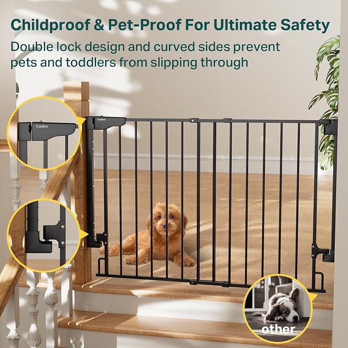 Cumbor 2 Pack 29.2-43" No Bottom Bar Baby Gate - Image 8