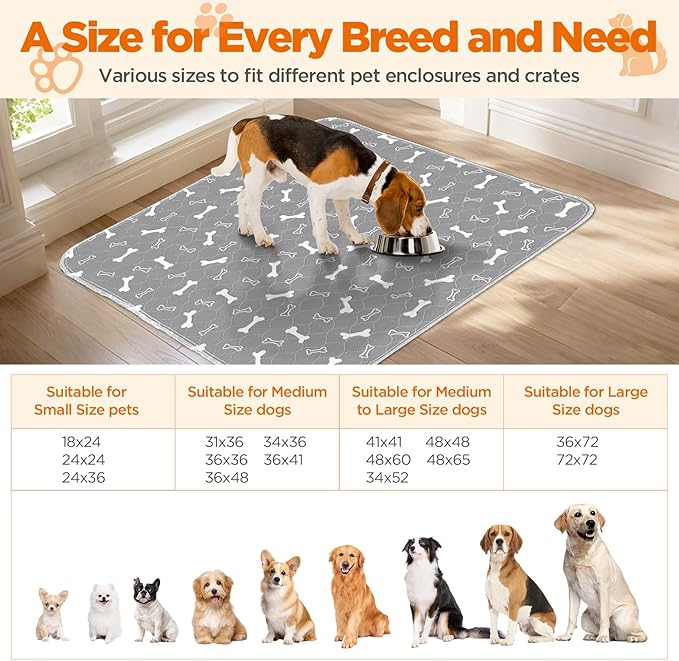 Washable Pee Pads for Dogs, 2 Pack Large 36"x41" Fast Absorbent Reusable Puppy - Image 7