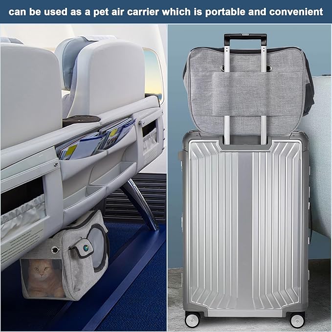 OWNPETS Pet Sling Carrier, Pet Airline Carrier Travel Bag, Fit 10~13lb Small - Image 2