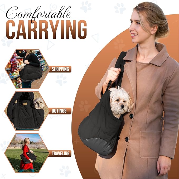 Plush Dog Purse Carrier for Small Dogs, Soft Dog Tote Bag - Image 5