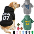Personalized Dog Hoodie with Name/Text, Custom Embroidered or Printed Dog by Noni