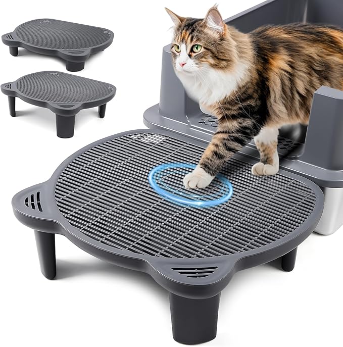 Adjustable Cat Ramp Litter Box Step Double Layer by Bartuke