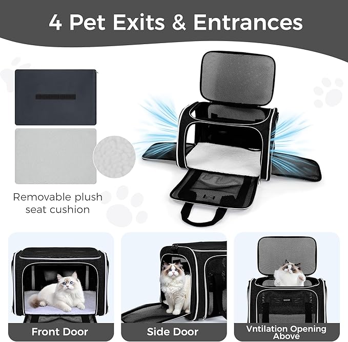 BAGLHER Pet Travel Carrier, Cat Carriers Dog Carrier - Image 4
