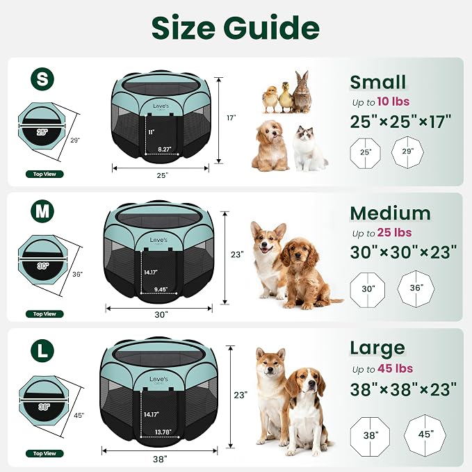 Love's cabin Pet Puppy Dog Playpen, Small Dog Tent Crates Cage Indoor/Outdoor - Image 2