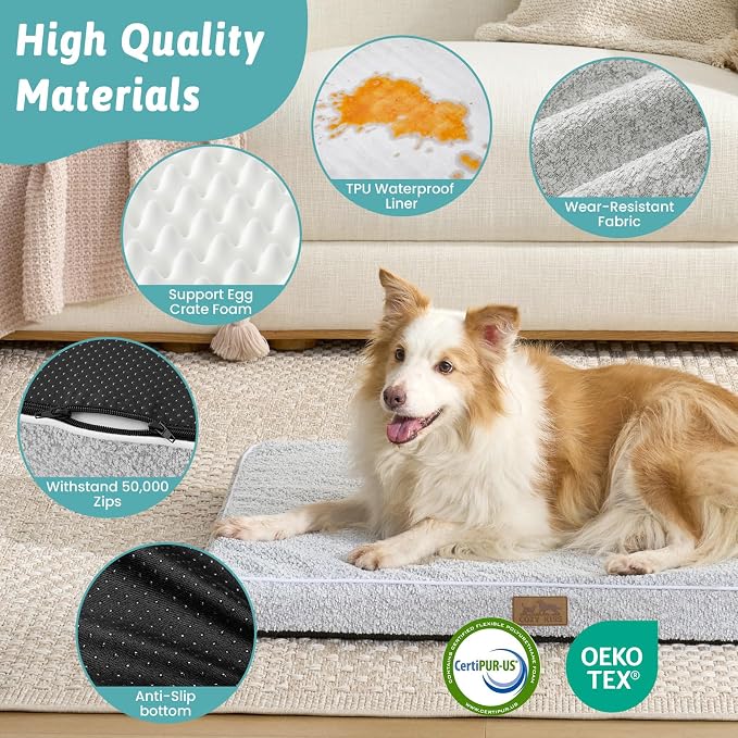 Big Dog Bed for Giant Dogs, Rectangular XXL Orthopedic Dog Beds Extra Large - Image 5