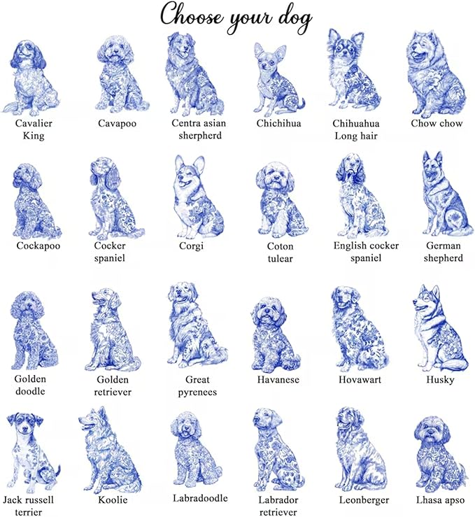Custom Dog Cat Breed Jewelry Dish, Toile De Jouy Pet Ring Dish, Personalized - Image 5