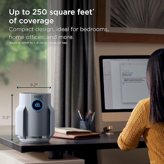 Shark Air Purifier for Home, NeverChange Compact Pro, for Bedroom, Home Office - Image 6