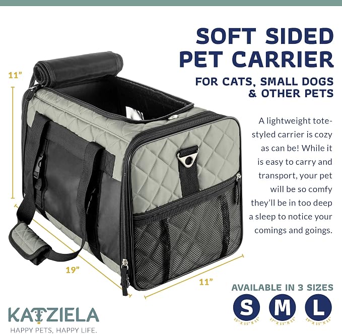 Deluxe Quilted Airline Approved Pet Dog & Cat Carrier - Image 2