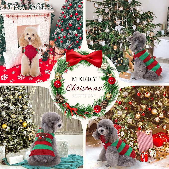 Dog Cat Christmas Sweater Boy Girl Ugly Reindeer Xmas Pet Clothes Holiday Puppy - Image 7