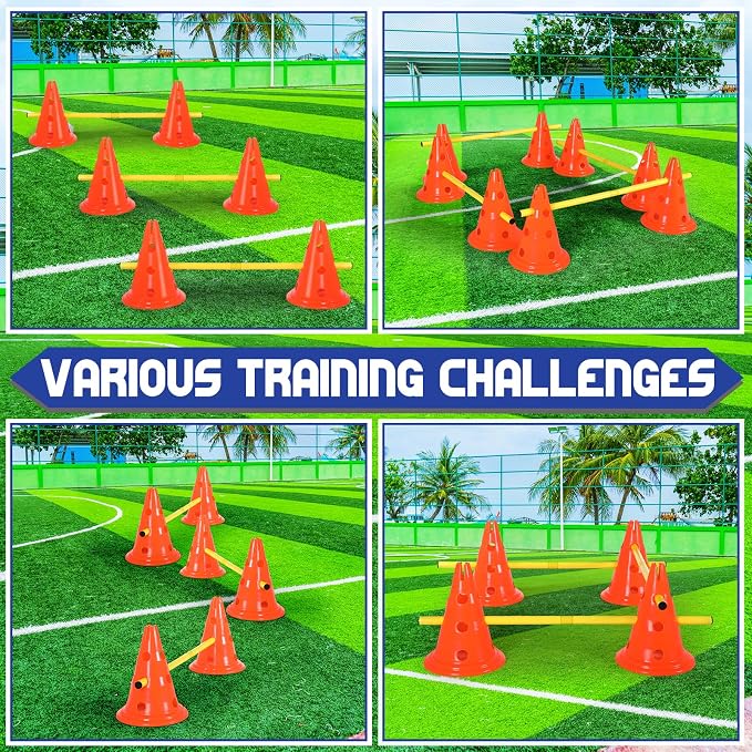 10 Sets Dog Agility Hurdle Cone Set 20 Pcs Exercise Cones - Image 7