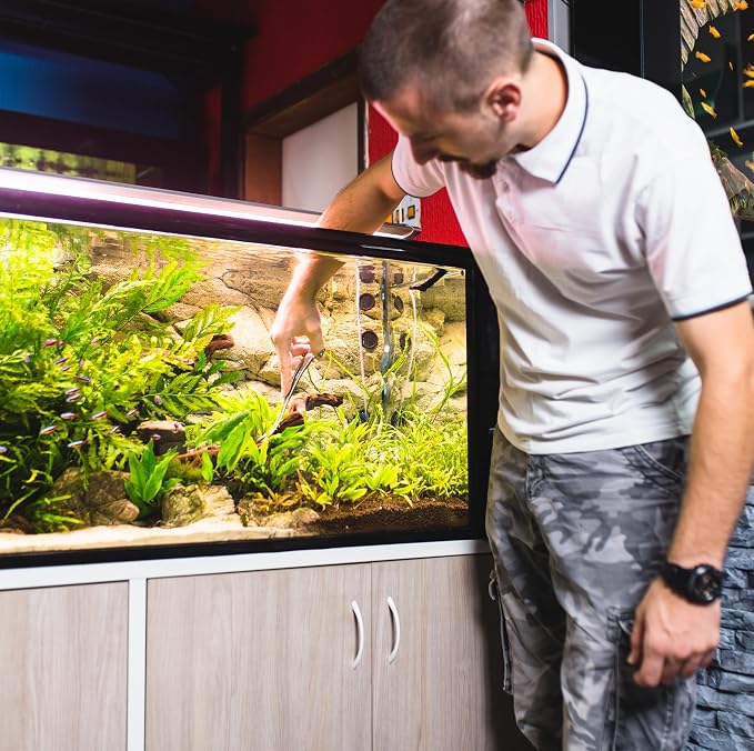 Mandala Crafts 10 Inches Silver Stainless Steel Curved Aquarium Scissors - Image 5