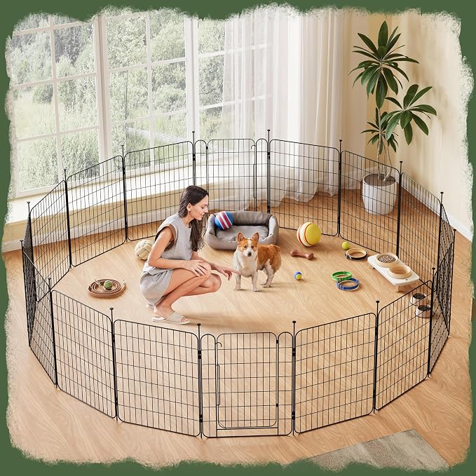 Yaheetech Expandable Dog Playpen, 16 Panel 32 inch Puppy Playpen - Image 3