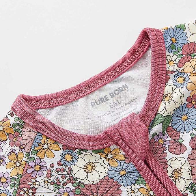 pureborn Baby Infant Boys Girls Sleeper Snug Fit Viscose from Bamboo Pajamas - Image 5