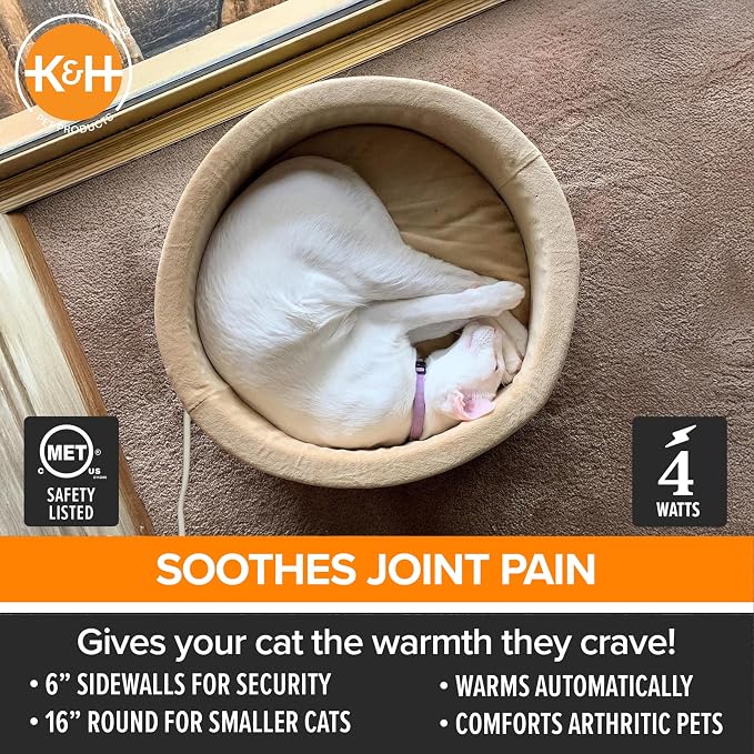 K&H Pet Products Thermo-Kitty Bed Heated Cat Beds - Image 3