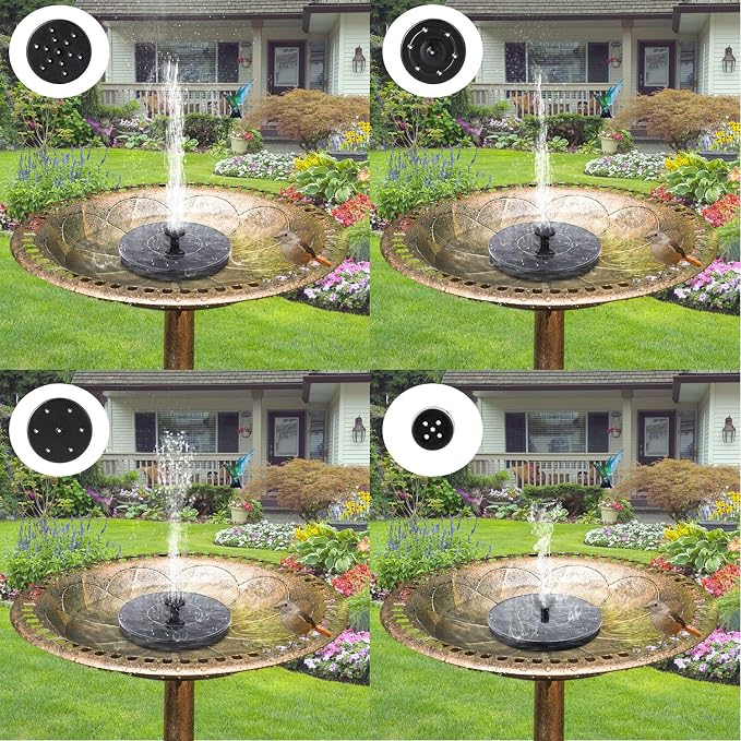 Mademax 1W Solar Bird Bath Fountain Pump, Solar Fountain, Free Standing - Image 3