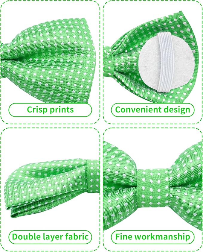 PET SHOW 8 Pack Dot Big Dogs Collar Embellishment Attachment Bow Ties - Image 3