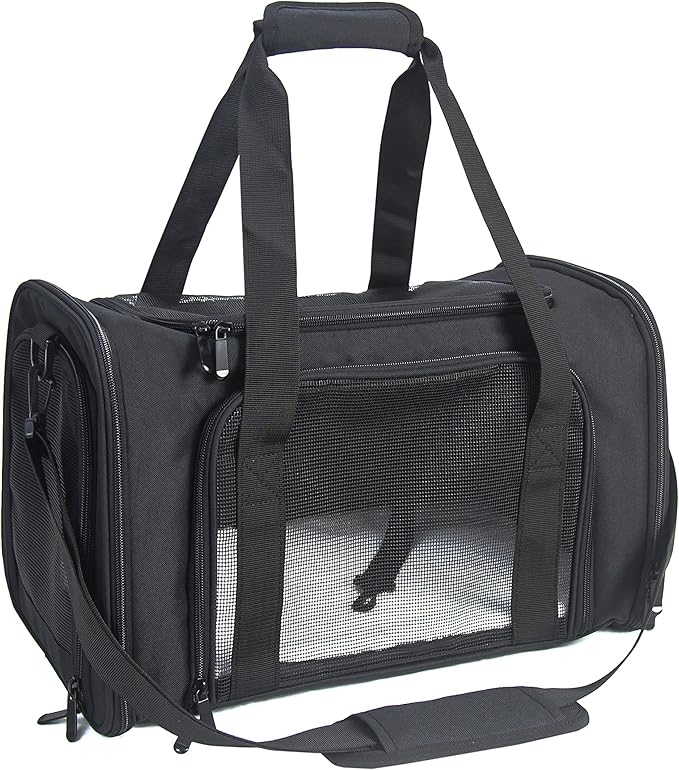 Soft Sided Carrier for Small Medium Cats Dogs, Removable Pad Collapsible Travel by NextFri
