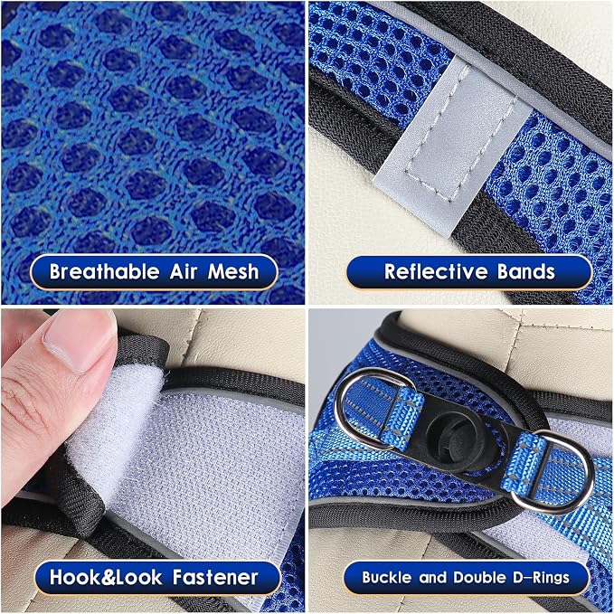 YIMEIS Dog Harness and Leash Set, No Pull Soft Mesh Pet Harness, Reflective - Image 3
