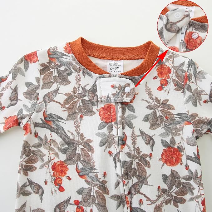 Unisex Baby Boy and Girl Zipper Onesie Toddler Footie One-Piece Infant Romper - Image 3