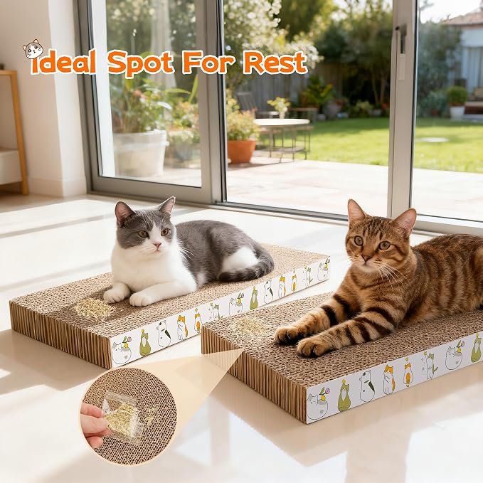 PatiencET 2 Pack Cardboard Cat Scratcher Pad - Image 6