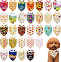 30 Pcs Fall Dog Bandanas Bulk for Small Dogs 18 Inch Stitch Edge Dog Bandanas by Bestwishforyou