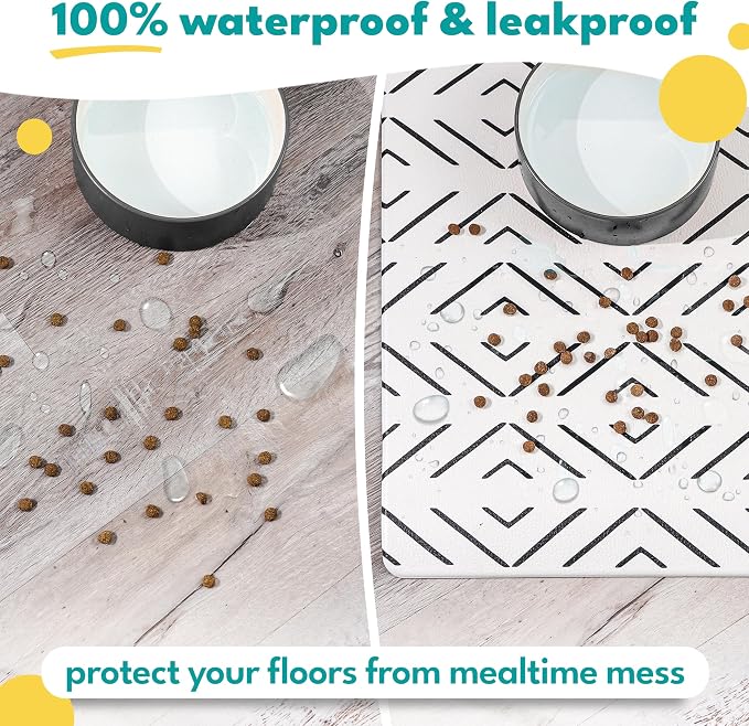 NALALAS Large Dog Mat for Food and Water, Cat Feeding Mat | Large Waterproof - Image 2