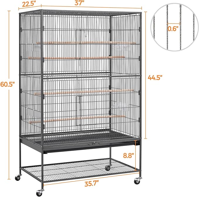 Topeakmart X-Large Parrot Cage Bird Cage - Image 3