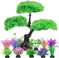 Ameliade Aquarium Artificial Plastic Plants Decoration, Aquarium Tree Decor Set by Ameliade