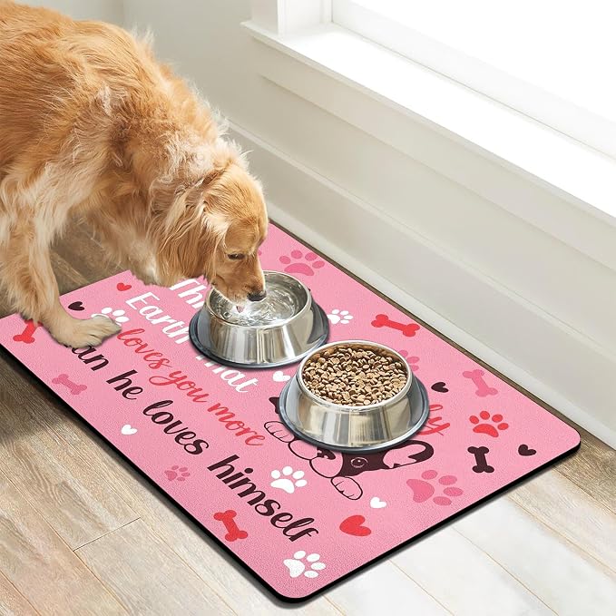 Pet Feeding Mat for Floors Waterproof Dog Mat for Food and Water Absorbent - Image 7