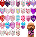 30 Pack Valentines Day Dog Bandanas Bulk by Bestwishforyou