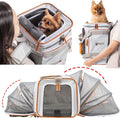 Airline Approved Pet Carrier Backpack Under seat, Soft Unique Dog Purse Travel by PETCIOUS