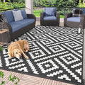 GENIMO Outdoor Rugs 8x10 Waterproof, Reversible Mats, Area Plastic Straw Rug by GENIMO